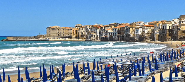 Cefalu vue de la plage