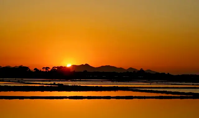 Coucher de soleil Salines Trapani