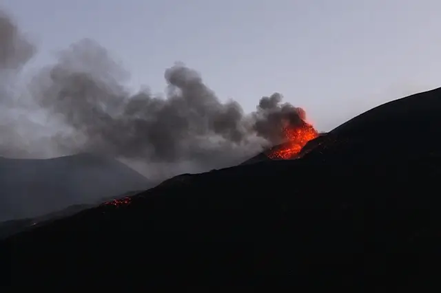 Eruption Etna Lave